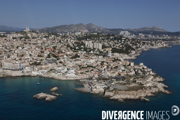 Vue aerienne de Marseille