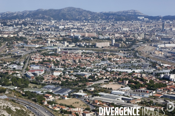 Vue aerienne de Marseille