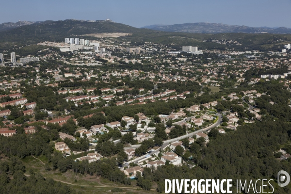 Vue aerienne de Marseille