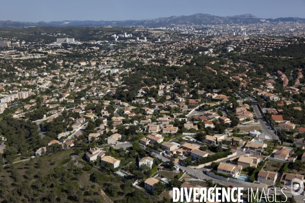 Vue aerienne de Marseille