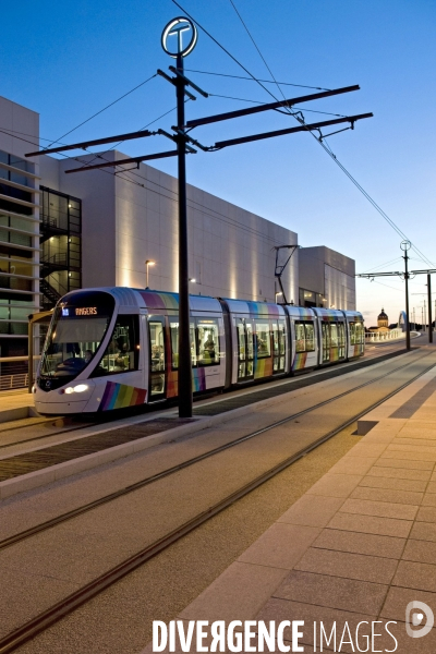 Des tramways et des villes.Tramway a Angers