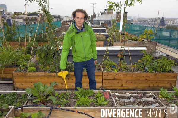 Portrait de nicolas Bel, co fondateur de Association Potager sur les toits