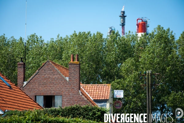 Mardyck, un village cerné de sites industriels à haut risque.