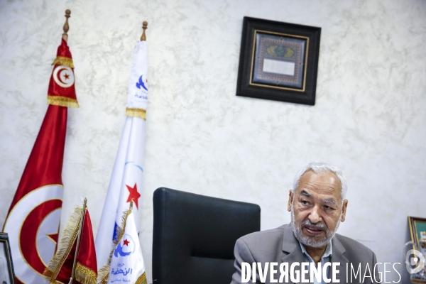 Rached Ghannouchi, président du mouvement Ennahdha, Tunisie