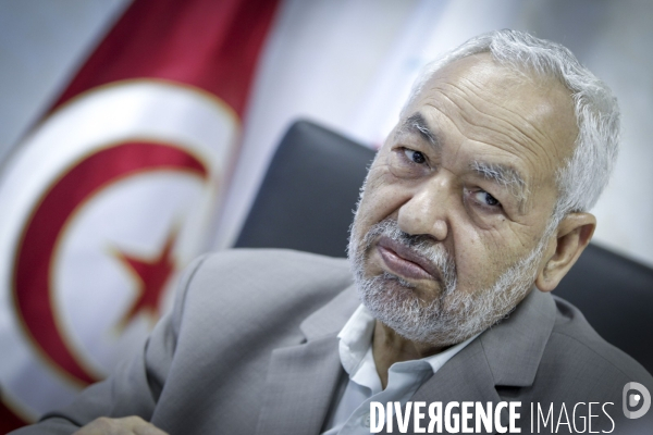 Rached Ghannouchi, président du mouvement Ennahdha, Tunisie
