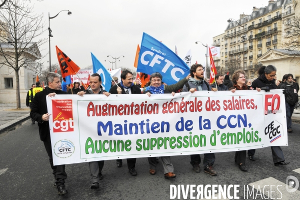 Manifestation nationale des salariés de la sécurité sociale, Paris, 08/02/2011