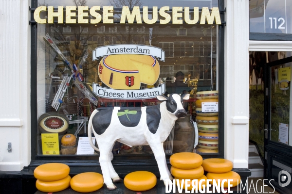 Amsterdam.Musee du fromage.L autre pays du fromage .... comme dit le slogan publicitaire