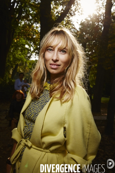 Alexandra Golovanoff,  journaliste ,animatrice de télévision française , defile Hermes  Fashion week Paris 2 oct 2013