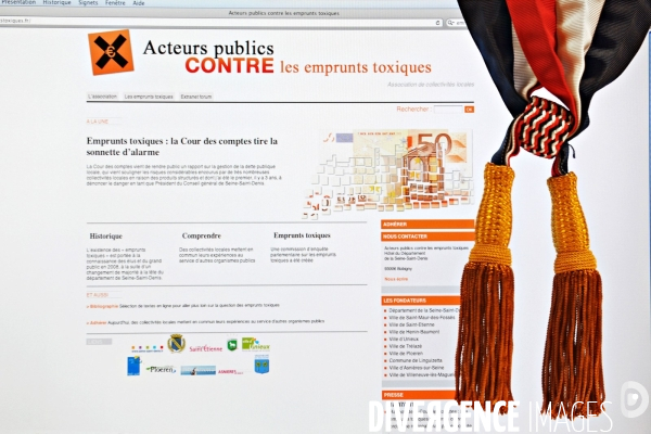 Economie - illustration.Emprunts toxiques.Selon un rapport de la Cour des Comptes environ 5500 acteurs publics, c est a dire collectivités territoriales et organismes publics seraient infectes par des emprunts toxiques