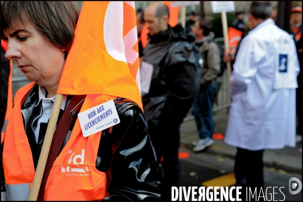 Manifestation des salariés d Alcatel-Lucent