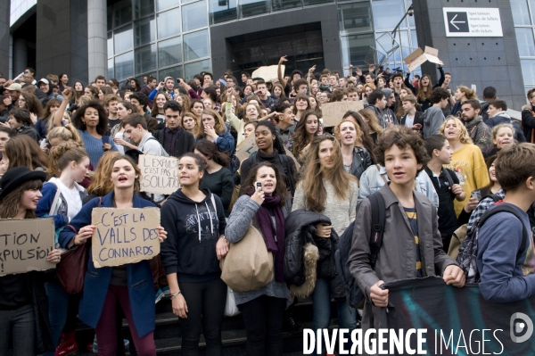 Manifestation lycéenne d octobre 2013 contre expulsion de Léonarda et Khatchik