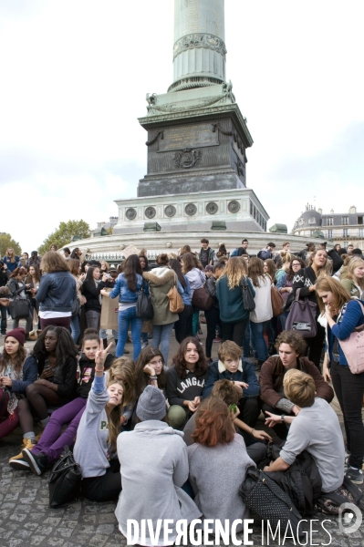 Manifestation lycéenne du 17 octobre 2013 contre expulsion de Léonarda et Khatchik