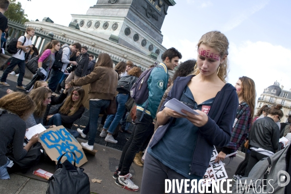 Manifestation lycéenne d octobre 2013 contre expulsion de Léonarda et Khatchik