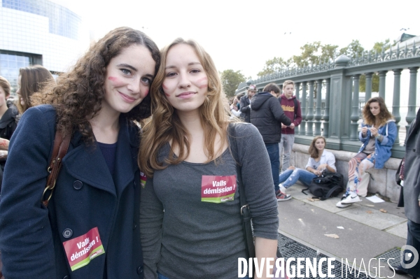 Manifestation lycéenne du 17 octobre 2013 contre expulsion de Léonarda et Khatchik