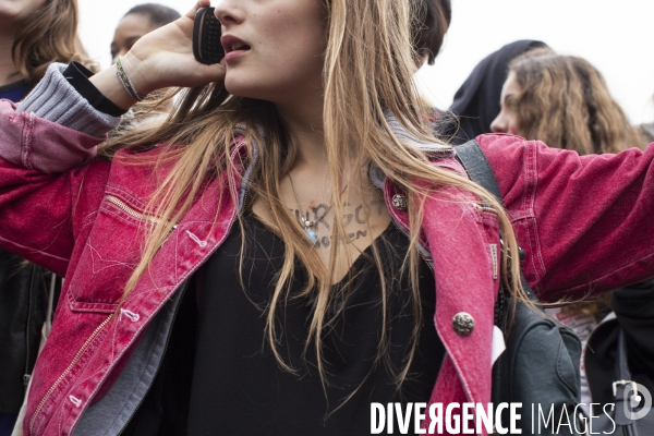 Seconde journée de manifestations Lycéennes suite à l expulsion de la jeune Léonarda et de Khatchik