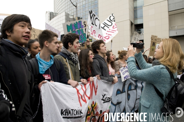 Manifestation lycéenne d octobre 2013 contre expulsion de Léonarda et Khatchik