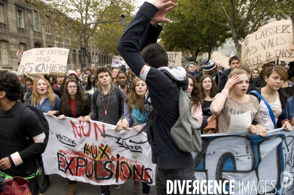 Manifestation lycéenne d octobre 2013 contre expulsion de Léonarda et Khatchik