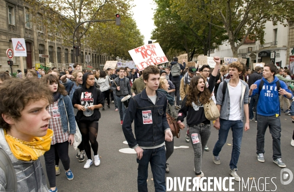 Manifestation lycéenne d octobre 2013 contre expulsion de Léonarda et Khatchik