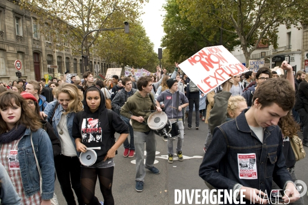 Manifestation lycéenne d octobre 2013 contre expulsion de Léonarda et Khatchik