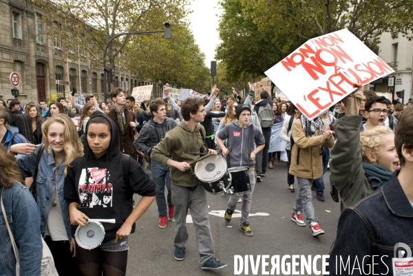 Manifestation lycéenne d octobre 2013 contre expulsion de Léonarda et Khatchik