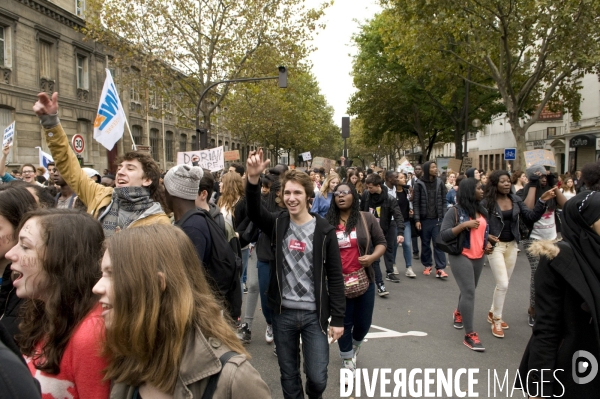 Manifestation lycéenne d octobre 2013 contre expulsion de Léonarda et Khatchik