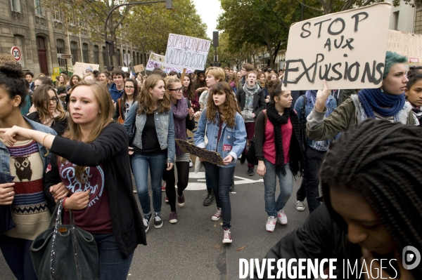 Manifestation lycéenne d octobre 2013 contre expulsion de Léonarda et Khatchik