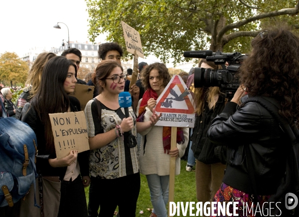 Manifestation lycéenne d octobre 2013 contre expulsion de Léonarda et Khatchik