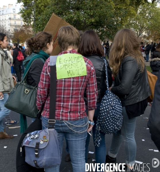 Manifestation lycéenne d octobre 2013 contre expulsion de Léonarda et Khatchik