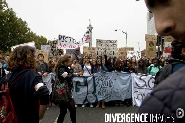 Manifestation lycéenne d octobre 2013 contre expulsion de Léonarda et Khatchik