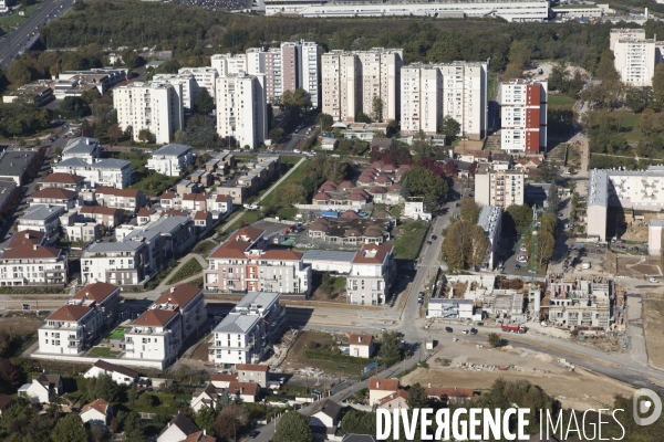 Vue aerienne de Corbeil-Essonnes