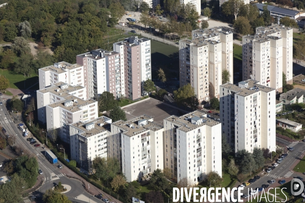 Vue aerienne de Corbeil-Essonnes