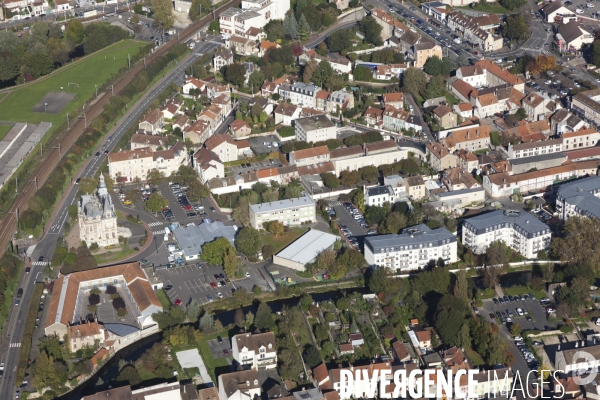 Vue aerienne de Corbeil-Essonnes