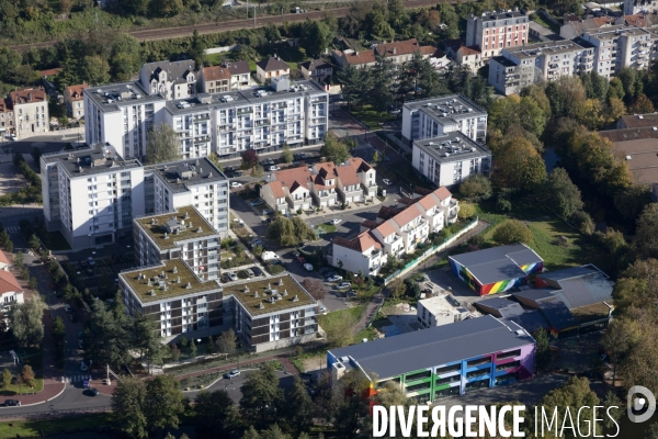 Vue aerienne de Corbeil-Essonnes