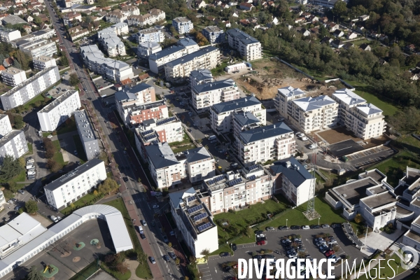 Vue aerienne de Corbeil-Essonnes