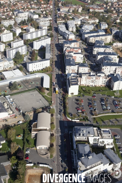 Vue aerienne de Corbeil-Essonnes