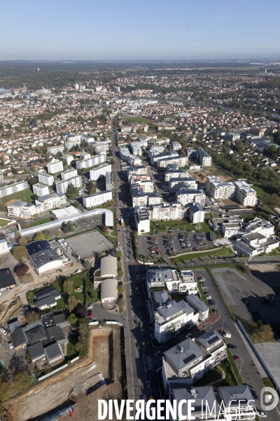 Vue aerienne de Corbeil-Essonnes