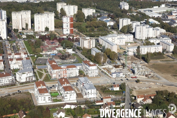 Vue aerienne de Corbeil-Essonnes