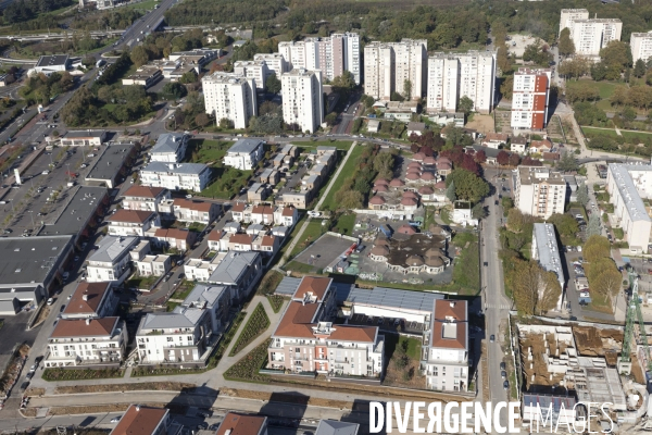 Vue aerienne de Corbeil-Essonnes