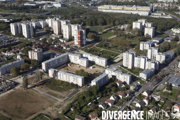 Vue aerienne de Corbeil-Essonnes