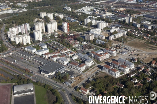 Vue aerienne de Corbeil-Essonnes