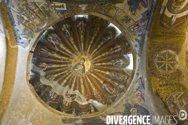 Istanbul illustration.L eglise byzantine Sainte Sauveur in Chora transformee en mosquee, puis en musee