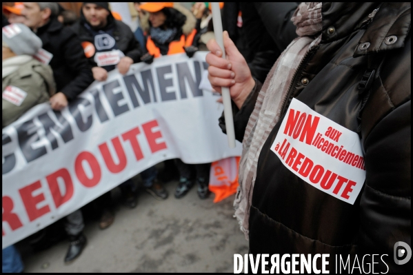 Manifestation des salariés de La Redoute
