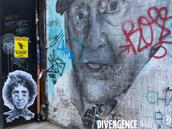 Le street art s empare de l ancien quartier populaire de Bethnal green à Londres.
