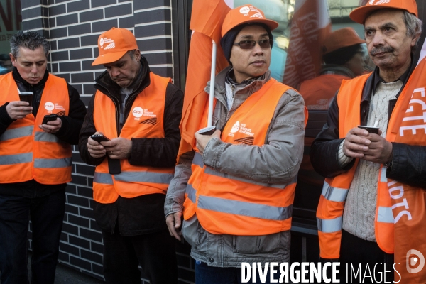 Manifestation des salariés des transports, Montreuil