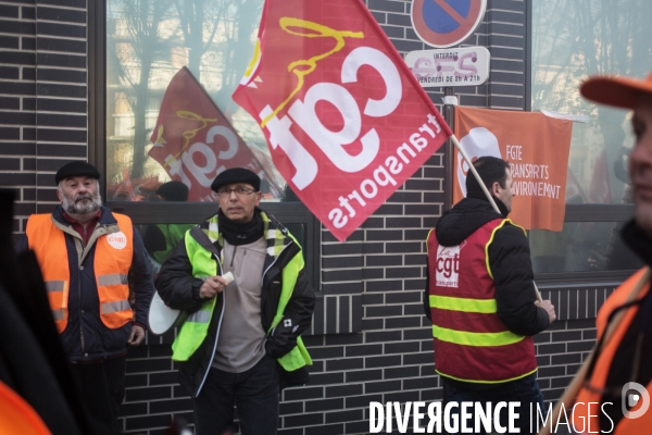 Manifestation des salariés des transports, Montreuil