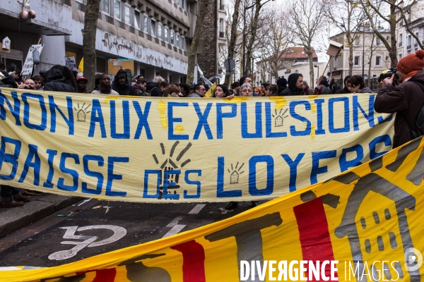 Manifestation contre l expulsion du  bloc , Paris