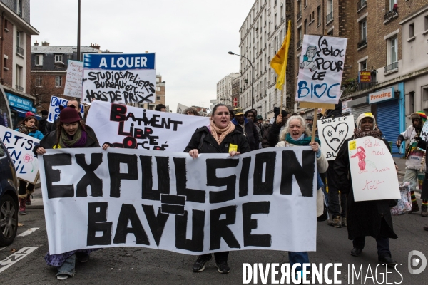 Manifestation contre l expulsion du  bloc , Paris