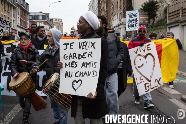 Manifestation contre l expulsion du  bloc , Paris