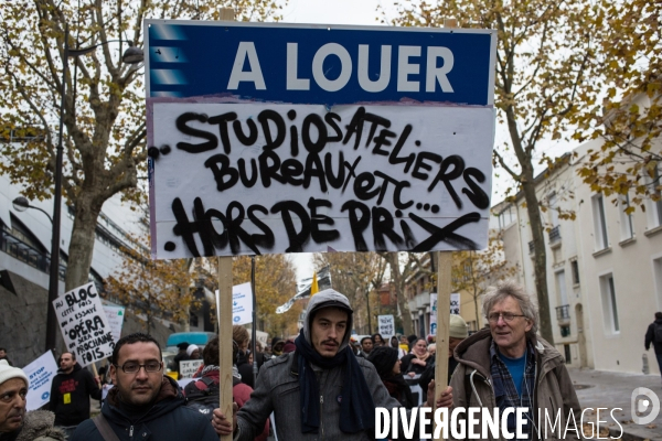 Manifestation contre l expulsion du  bloc , Paris