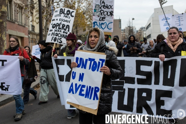 Manifestation contre l expulsion du  bloc , Paris